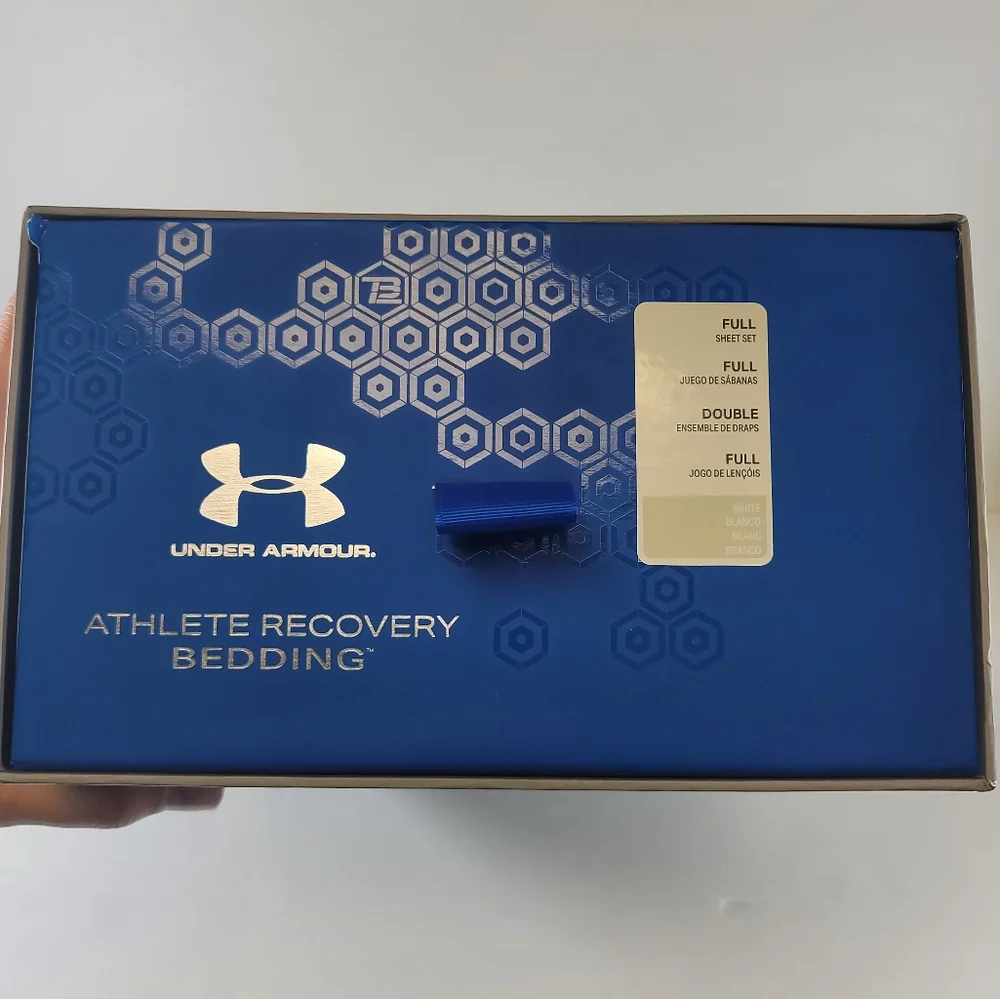 NEW UNDER ARMOUR ATHLETE RECOVERY BEDDING FULL SIZE WHITE TOM BRADY COLLAB $275